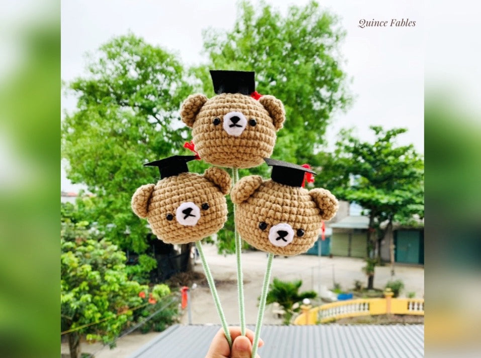 Crochet Graduation Bear Amigurumi