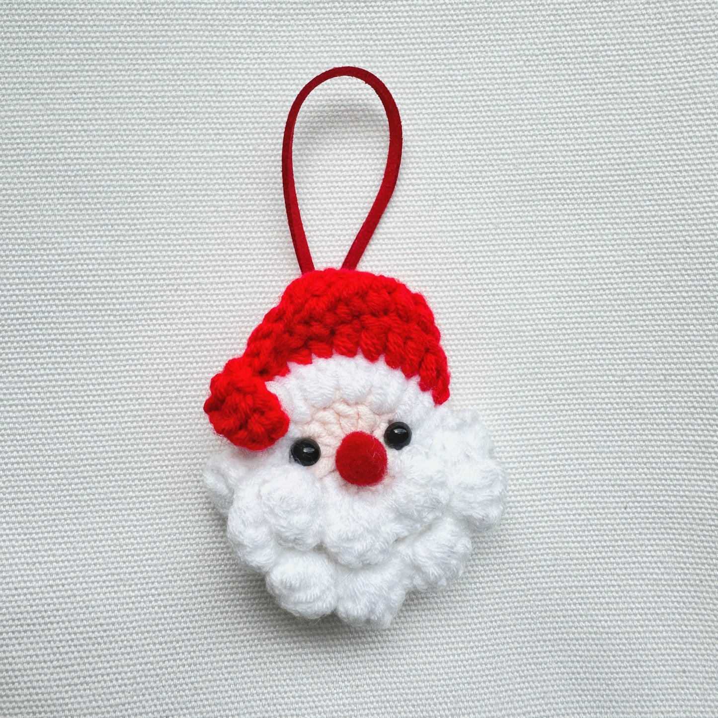Christmas Crochet Embroidered Ornaments, Festive Keychain