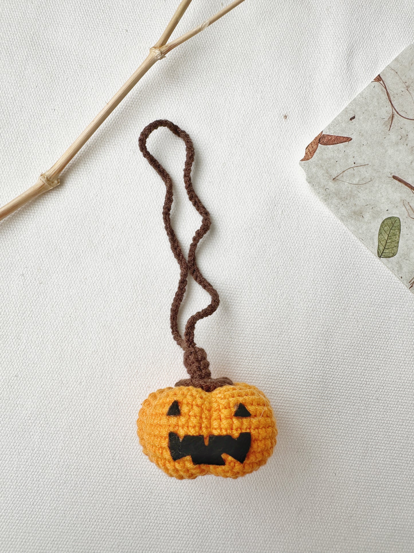 Halloween Crochet Car Hanger & Keychain, Wizard Bear, Jack O Lantern, Grim Reaper