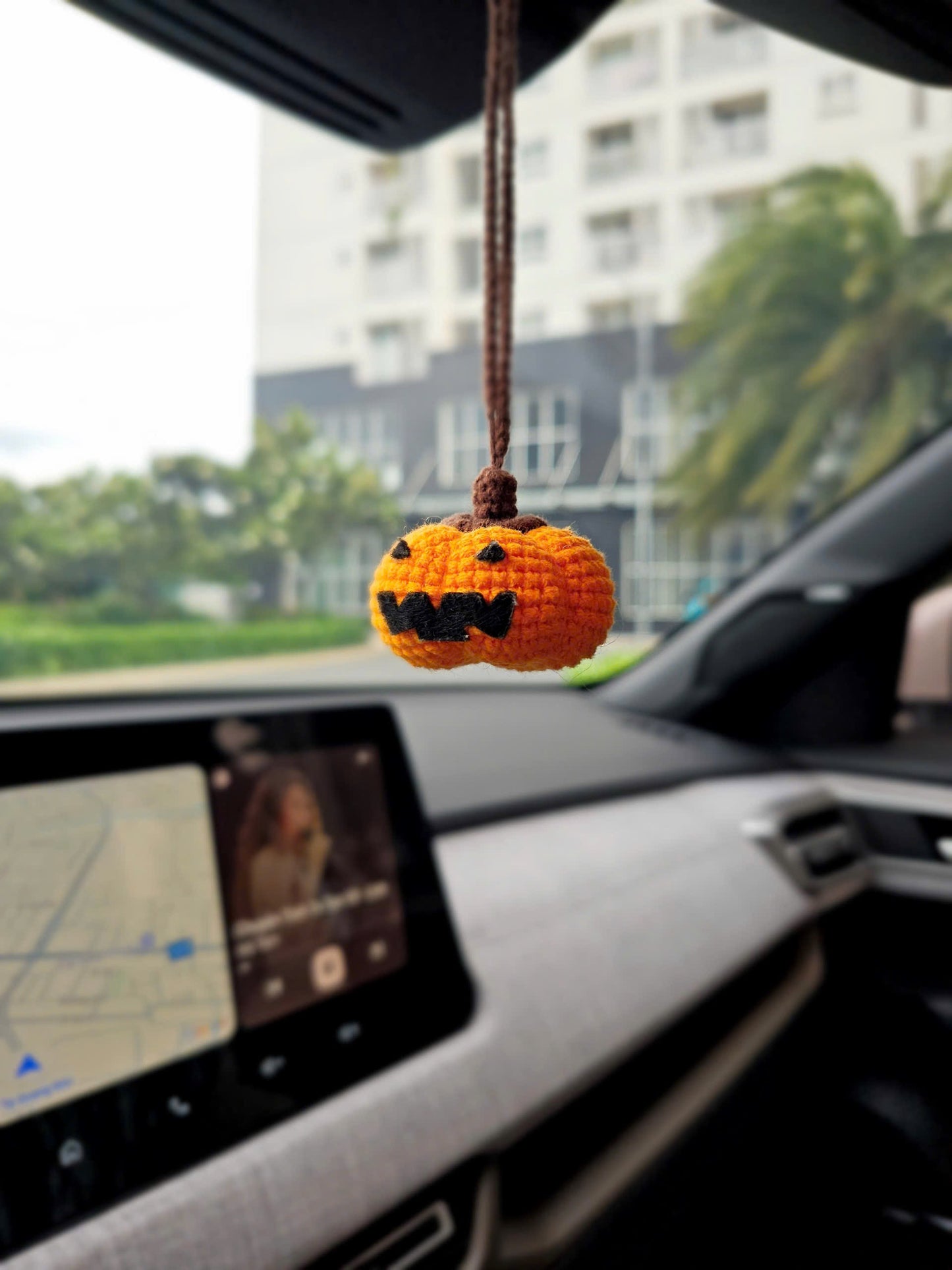 Halloween Crochet Car Hanger & Keychain, Wizard Bear, Jack O Lantern, Grim Reaper