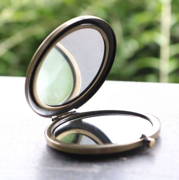 Floral Embroidered Compact Mirror, Collection Lynda