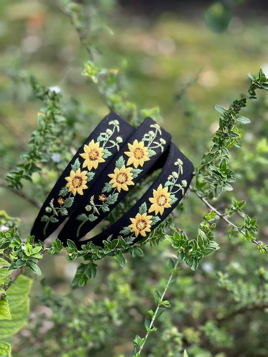 Lily Of The Valley Embroidered Headband, Collection Eva