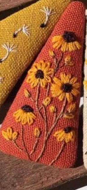 Floral Embroidered Hair Barrette, Evelyn Collection