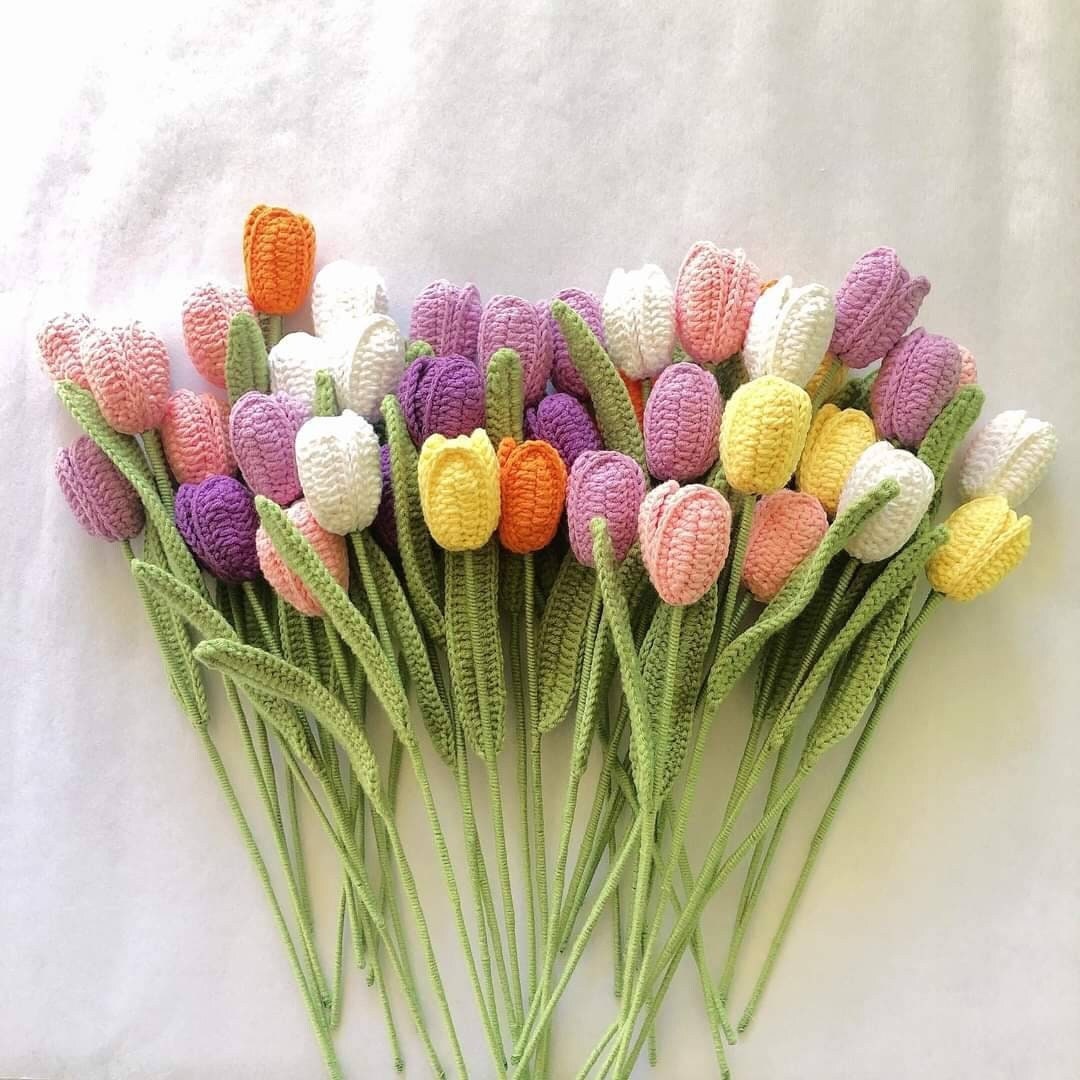 Crochet Tulip Flowers
