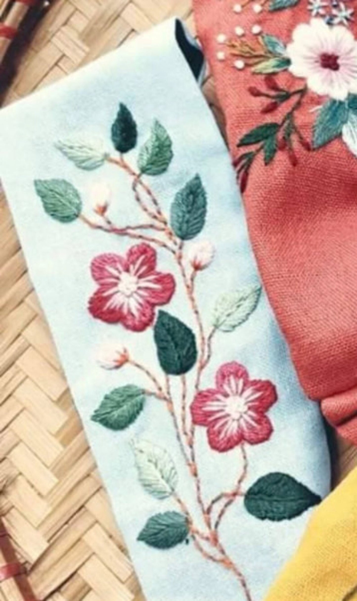 Embroidered Linen Turban, Collection Mia