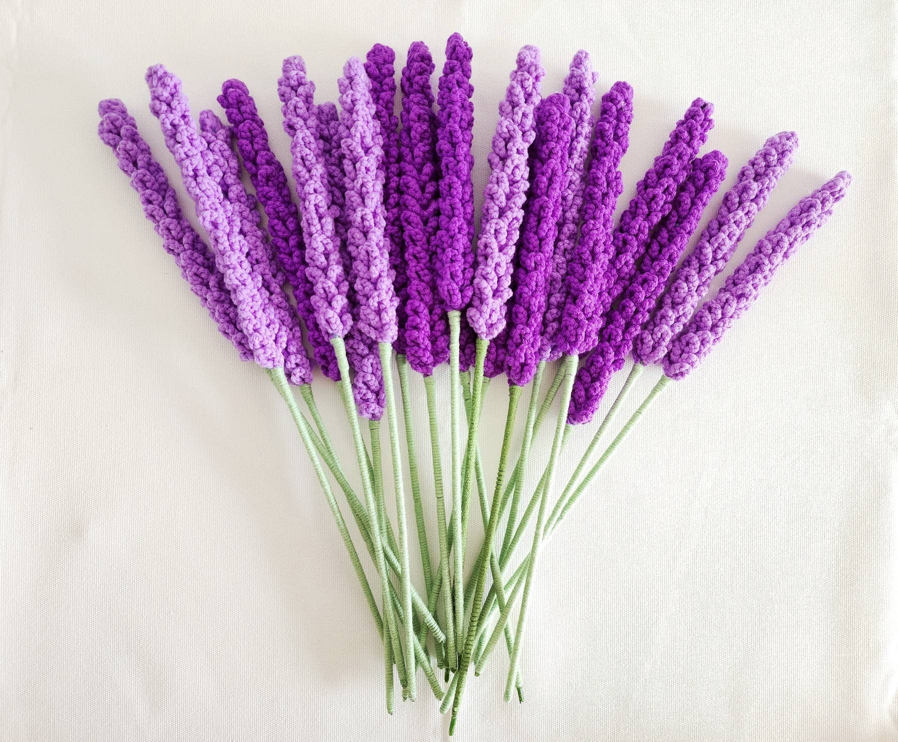 lavender flower crochet Crochet Lavender Branch