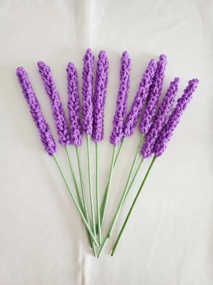 Crochet Lavender Branch