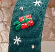 Christmas Embroidered Headband & Turban