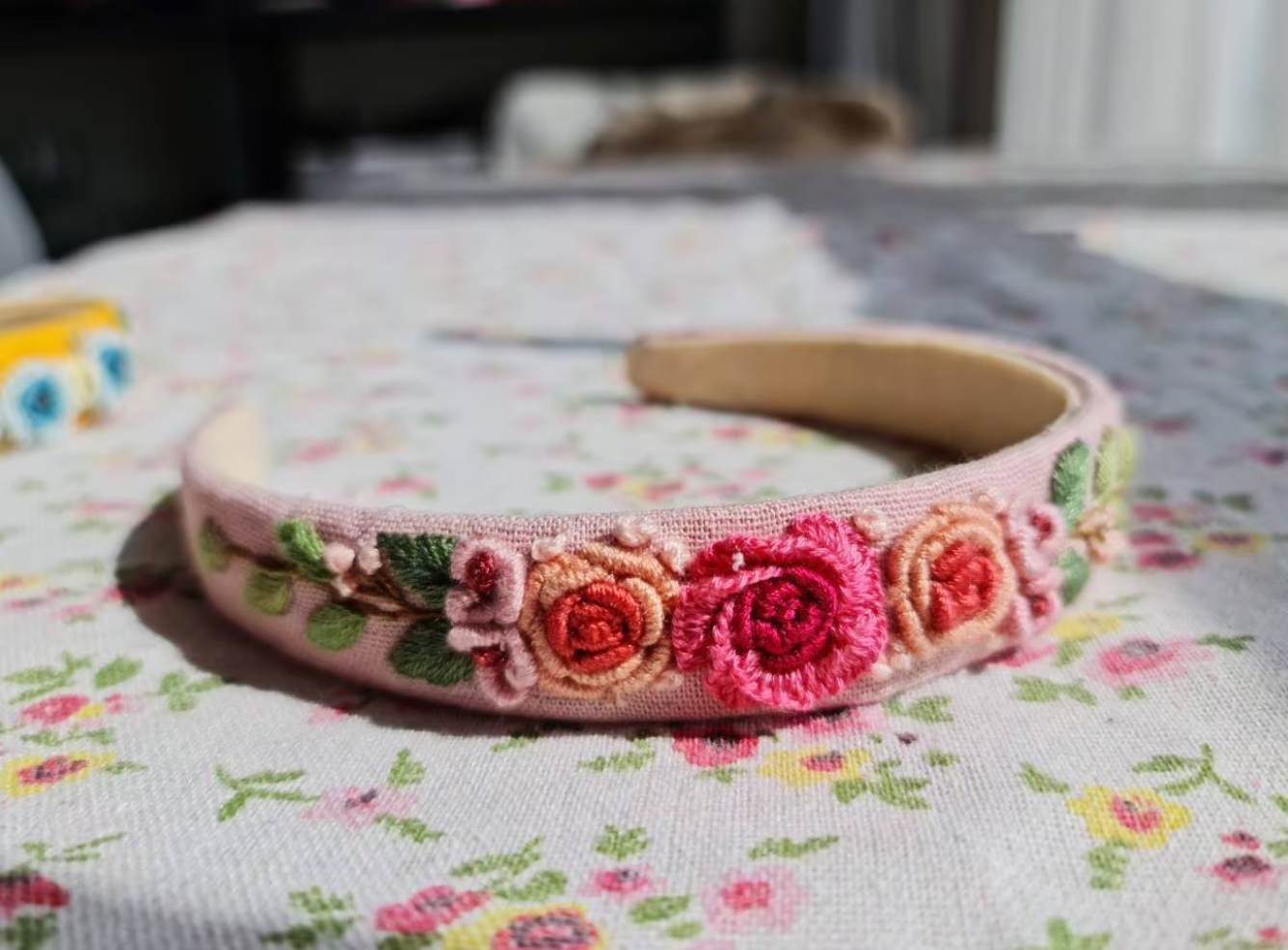 Floral Embroidered Headband, Collection Elena