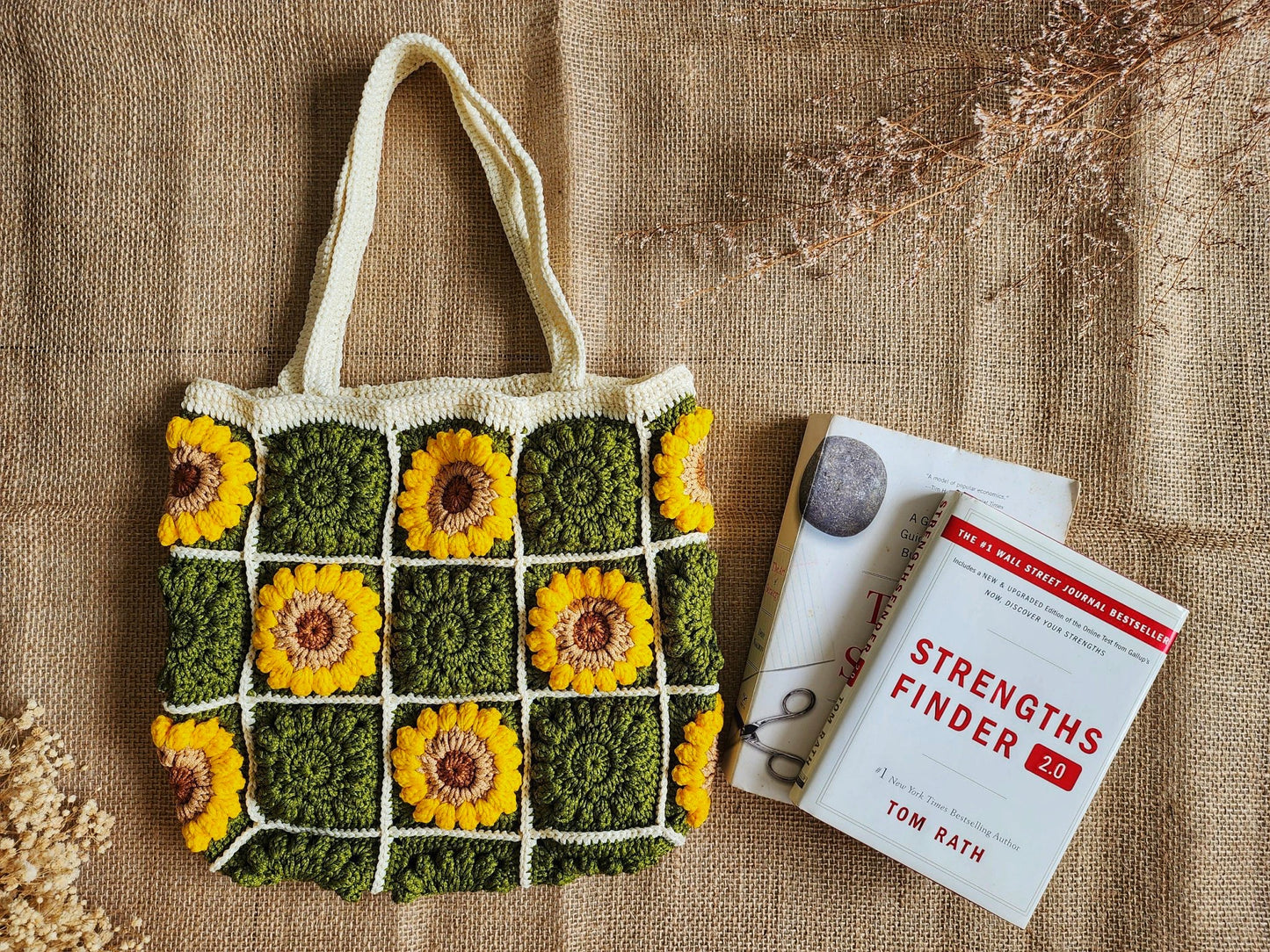 Crochet Sunflower Granny Square Bag