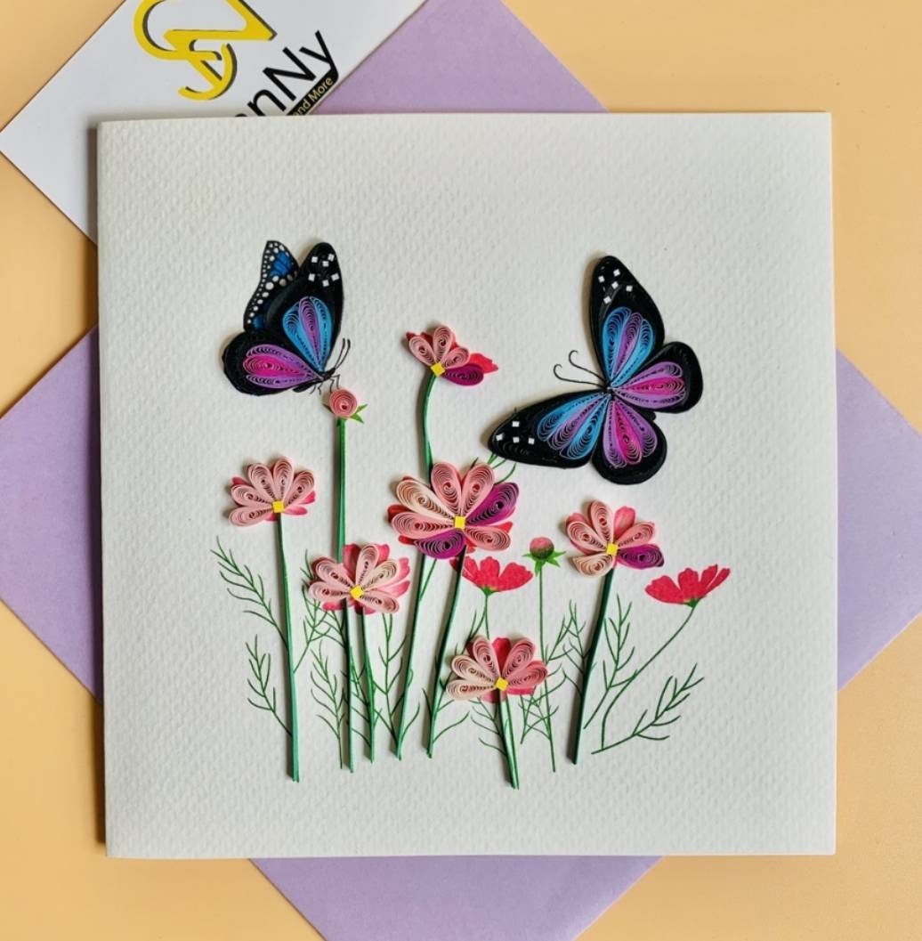 Flower Garden Quilling Card